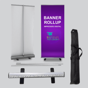 BANNER ROLL UP 80 x 200 cm (com a Lona impressa)      